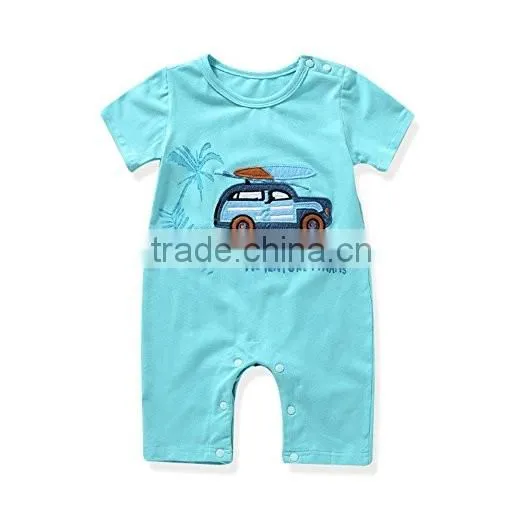 Healthy soft 100% cotton patch embroidered baby clothing set
