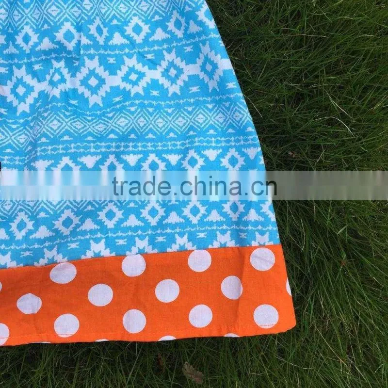New girls whale dress kids pillowcase dress girls summer fashion dress with matching necklace and headband IN STOCK