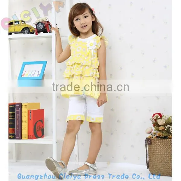 New design summer 2014 3pcs set baby girl fashion dress