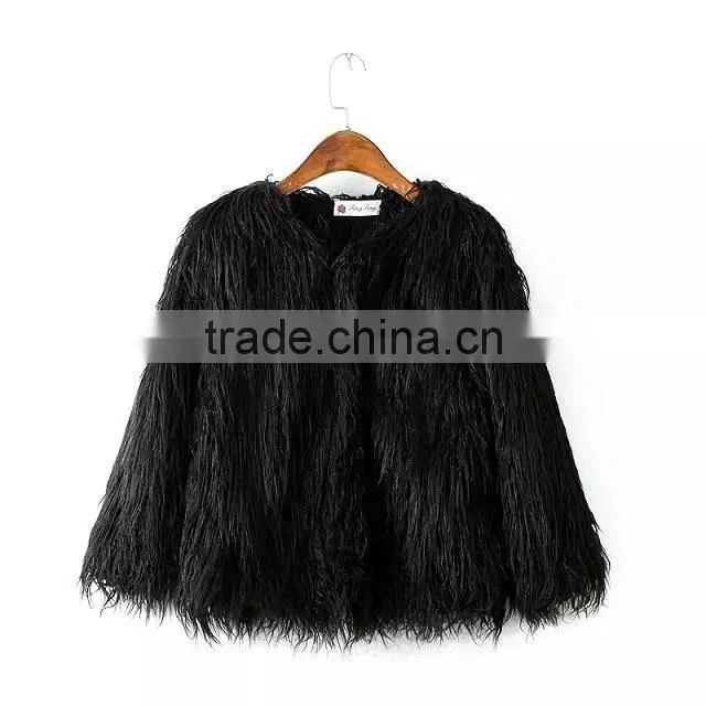 2017 fake fur new autumn and winter women fur fur coat long sleeves women sweater coat