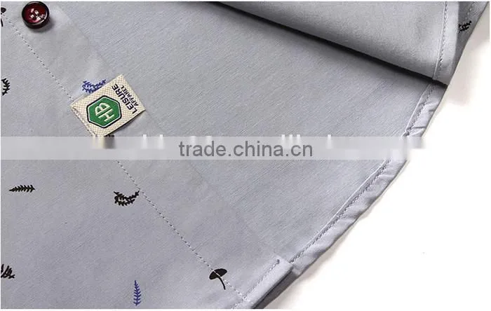 2016 Fashionable men printed slim fit casual shirts