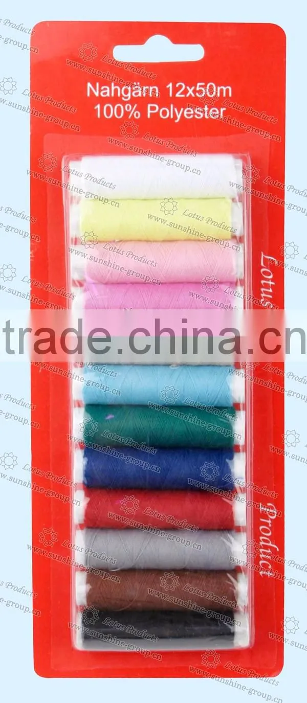 100METER/CONE 12PCS/BAG 40/2 100% Polyester Sewing Thread