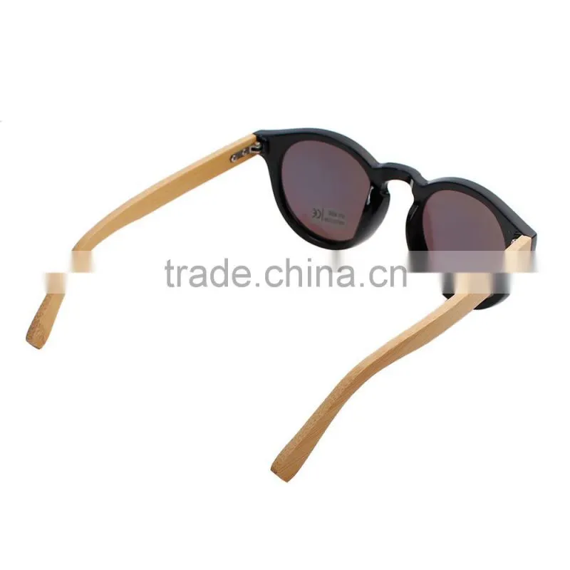 Custom Logo Golden Natural PC men Sunglasses Bamboo 2017