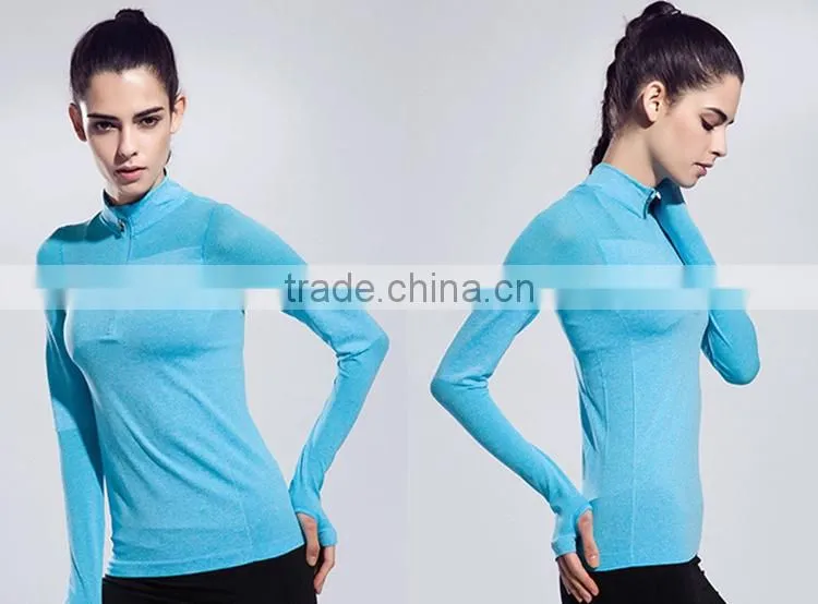 Women's Sweatshirts Half-Zip Quarter Long-Sleeve Yoga Running Pullover Jacket