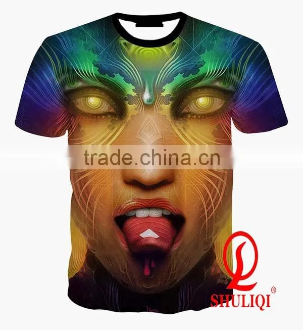 European Style Manufacturing Human face 3D printed T-Shirts