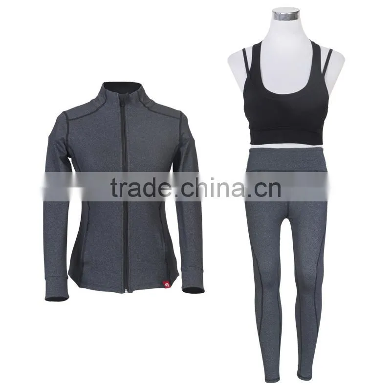 Yoga exercise wear for ladies printing logos custom plus size