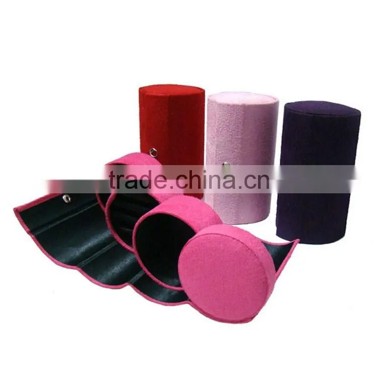 New Arrival 3 Layer Folding Jewelry Box,Velvet organizer box for jewelry