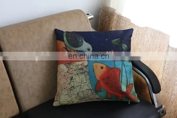 Top selling Low MOQ cheap decorative home throw pillow cover fashion linen sofa seat printed cushion cover