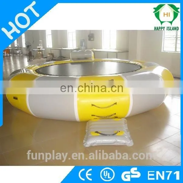 HI CE approve hot summer game inflatable water trampoline,large trampolines for rent