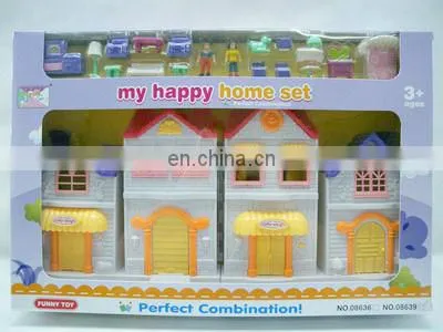 Hot sell kids plastic toy villa