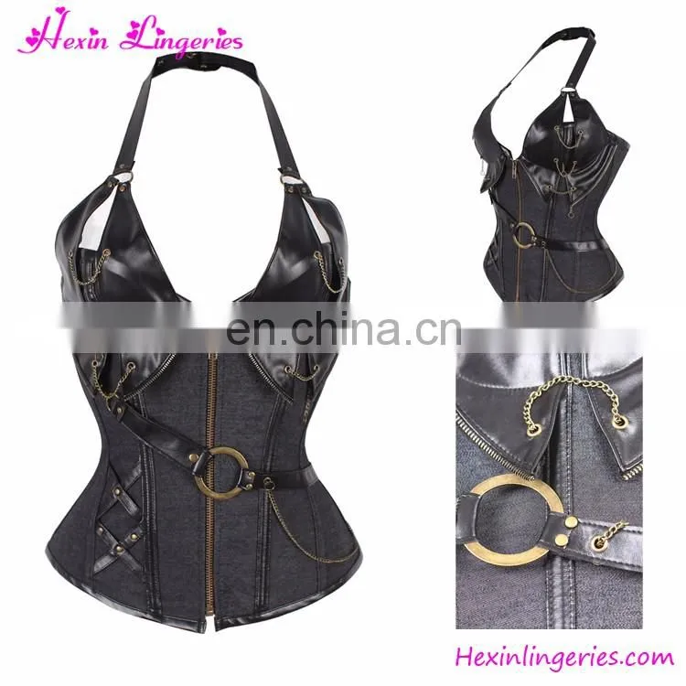 Wholesale Vintage 14 Steel Boned Overbust Steampunk Super Sexy Corset