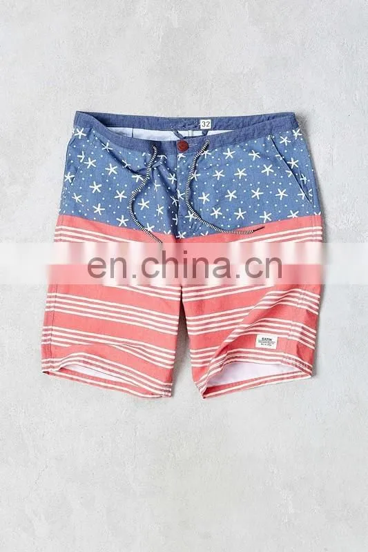 star and striped pattern hot selling board shorts men