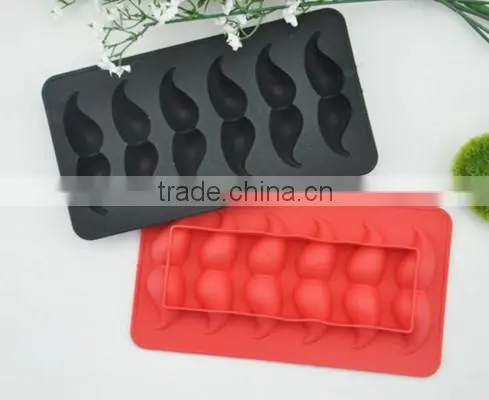 American market Wholesale Silicone Ice Cube Tray Whiskers FDA Ice Tray for Summer
