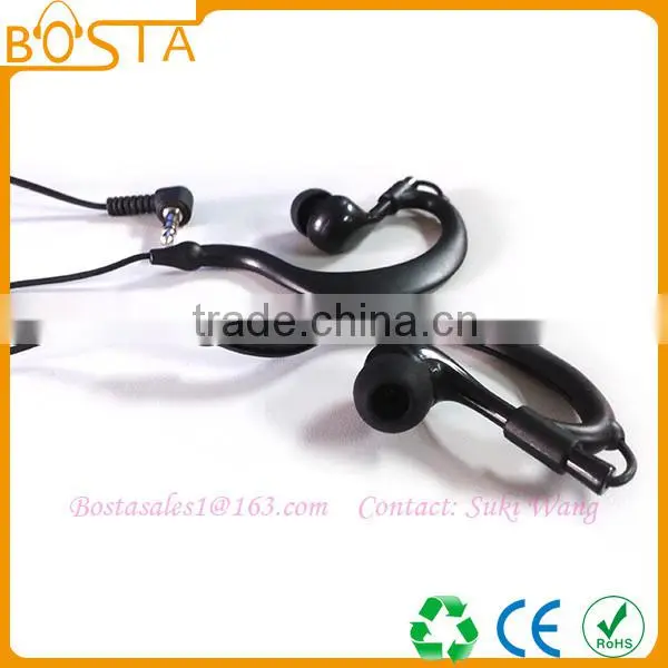 Popular professional music mobile phone accessory fancy fashion black wired earphones