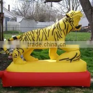 Custom high quality lifelike pvc inflatable tiger for display