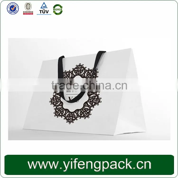 Guangzhou factory supplier fancy folding paper bag for gift/ customized paper gift bag