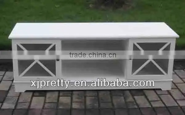 modern white TV stand 2 door