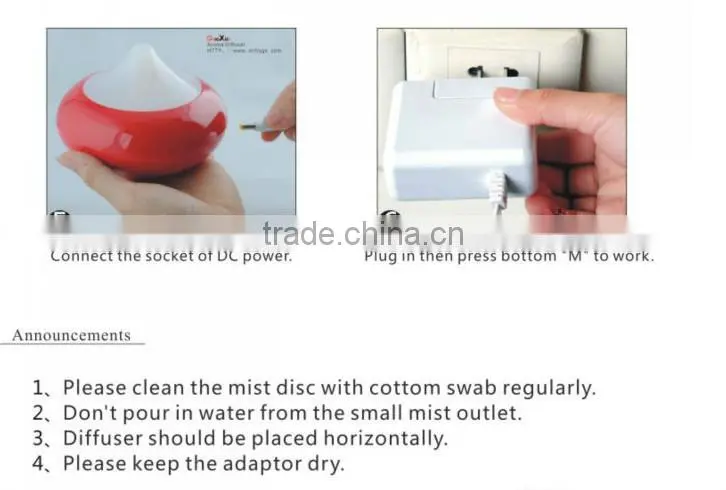 2015 New arrival ultrasonic colorful aroma diffuser