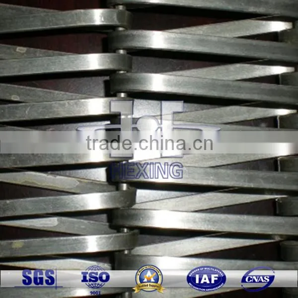 Stainless Steel Flat Wire Spiral Woven Decorative Mesh for Architecture Decoration| Balance Weave Conveyor Belt