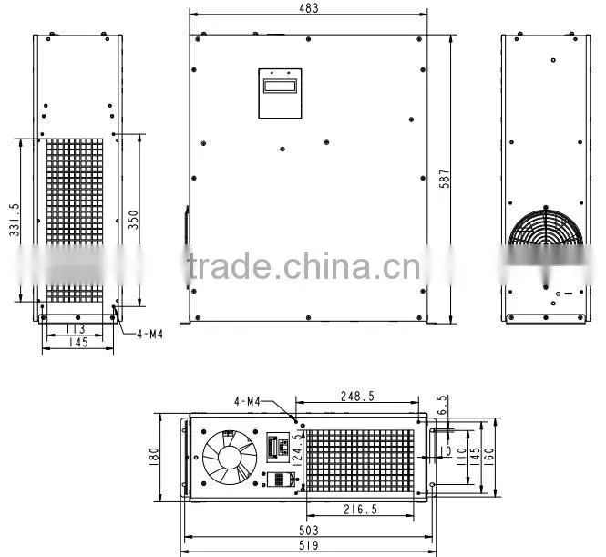 Temperature regulator for the advertising machine