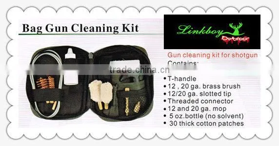 Bag gun cleaning kit for shotgun linkboy hunting