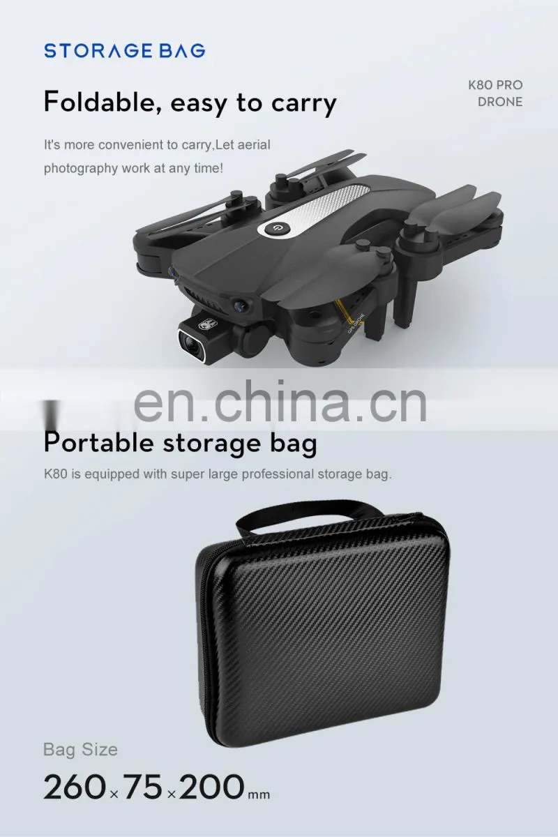 Wholesale K80 Pro Max 360 Degrees Obstacle Avoidance 8K HD Dual Camera 5G WIFI FPV Foldable RC Quadcopter Kid Toy Drones