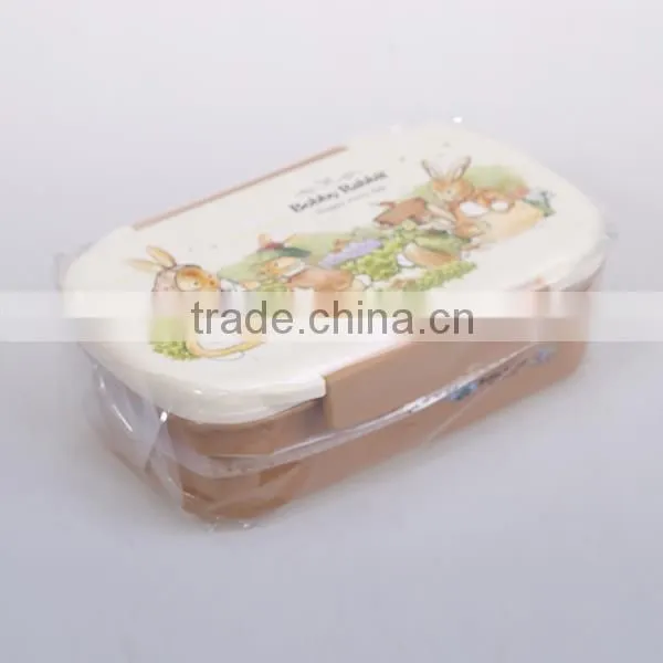 whoseware cartoon design plastic children lunch box with spoon