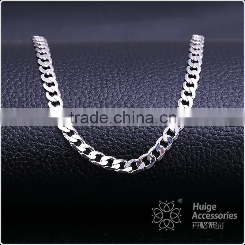 simple design fashion jewelry rhodium plated cheap short chain necklace