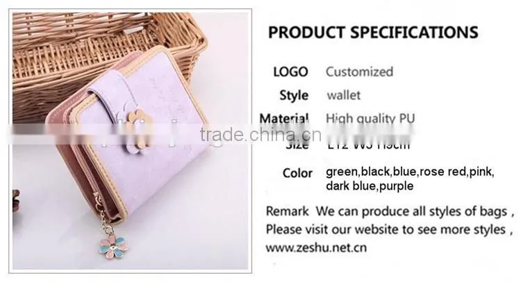 nice-looking pu young girl clutch wallet