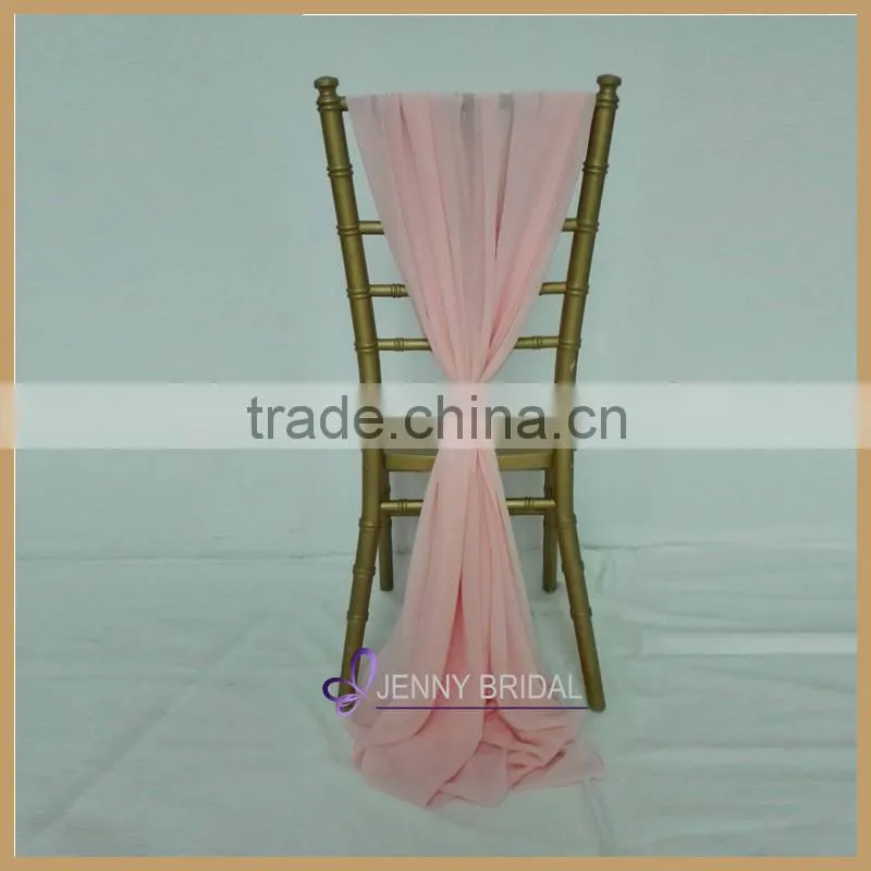 SH043J hotsale and popular chiffon blush chair sashes
