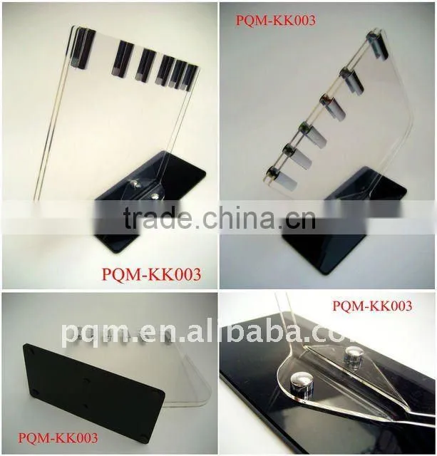 Senior durable stainless steel kitchen knife set with handle rubber and acrylic block 003A