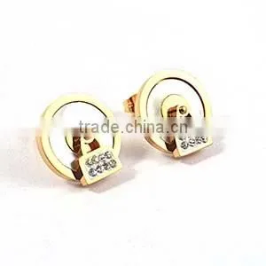 Golden earring designs for women lock earrings