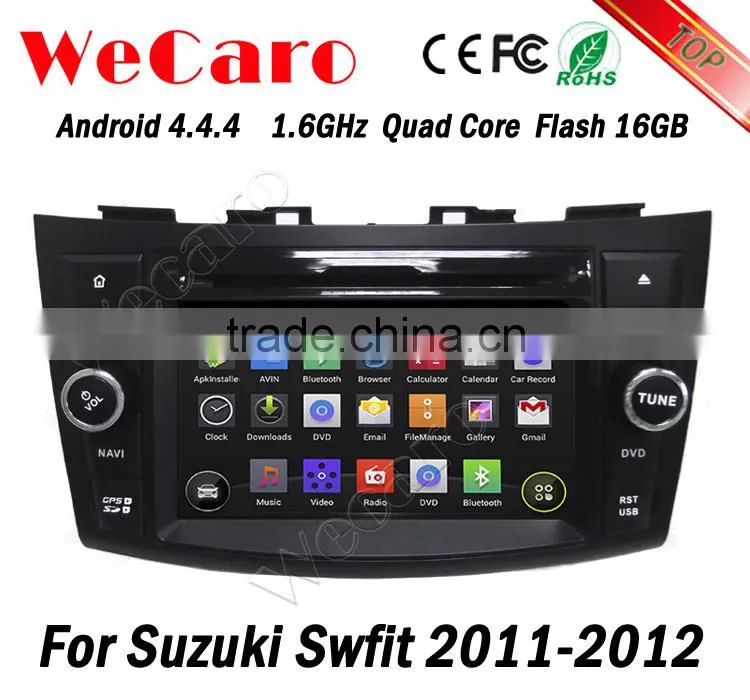 Wecaro WC-SS7669 Android 4.4.4 car dvd player touch screen for suzuki swift car dvd gps navigation system stereo 1080p