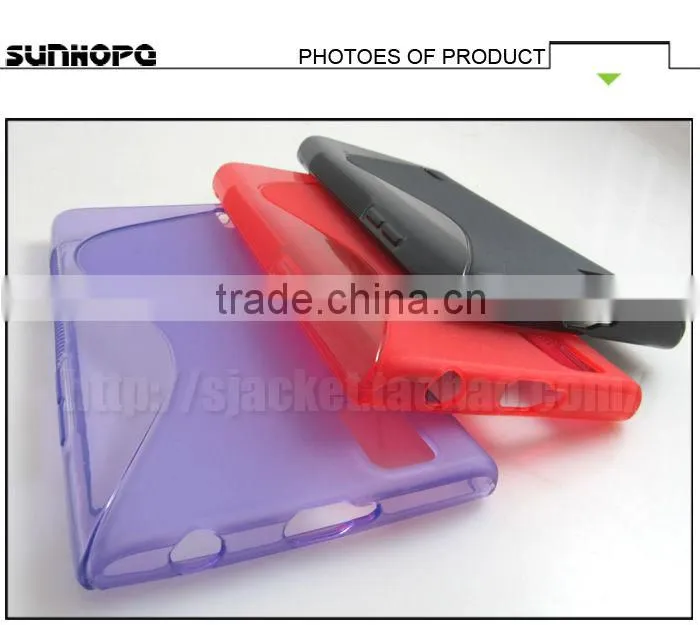 2013 new black rubber S TPU case for huawei Ascend P2 case