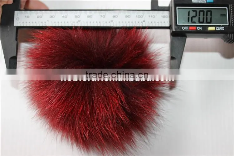 12 CM Dyed Fox Fur Balls Real Fox Fur Pom Poms Garment Accessory