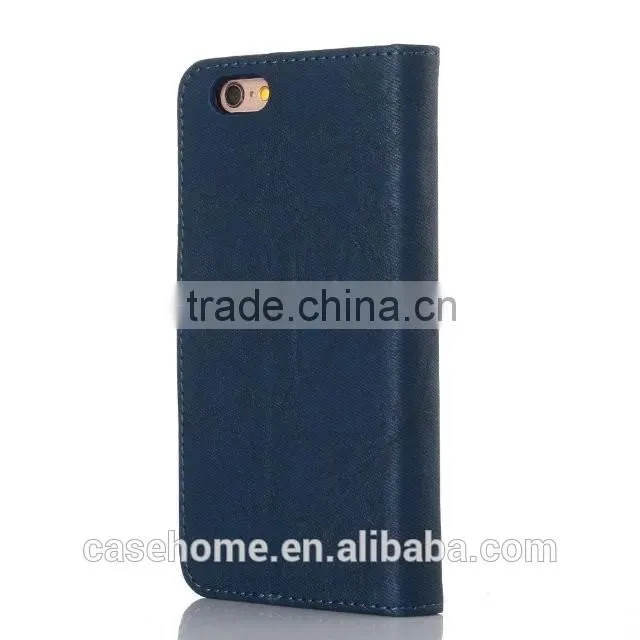Crossing Pattern PU Leather Material TPU Phone Case for Apple iphone 6s