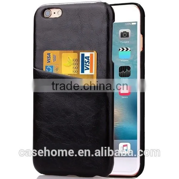 Card Holder PU Leather Back Cover Case for iphone 6 6s