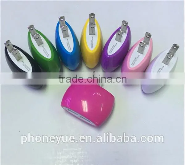 interesting design colorful mini usb home travel charger adapter