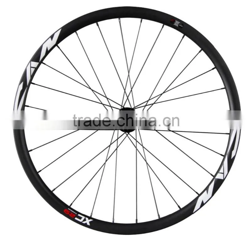 2016 light weight and strong thru axle 29er-25c clincher carbon mountain bike wheels 29er