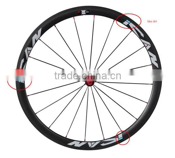 ICAN road bike wheels cabron clincher UD-matt bike wheelset 38C