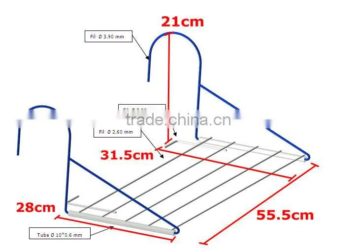 Folding High Quality Steel Bathroom Hangers For Garment