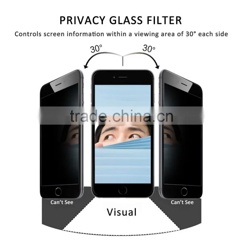 Pavoscreen Premium Privacy Tempered Glass Screen Protector For iPhone 6 / 6s Ultra thin 99.99% Touch-Screen Accurate