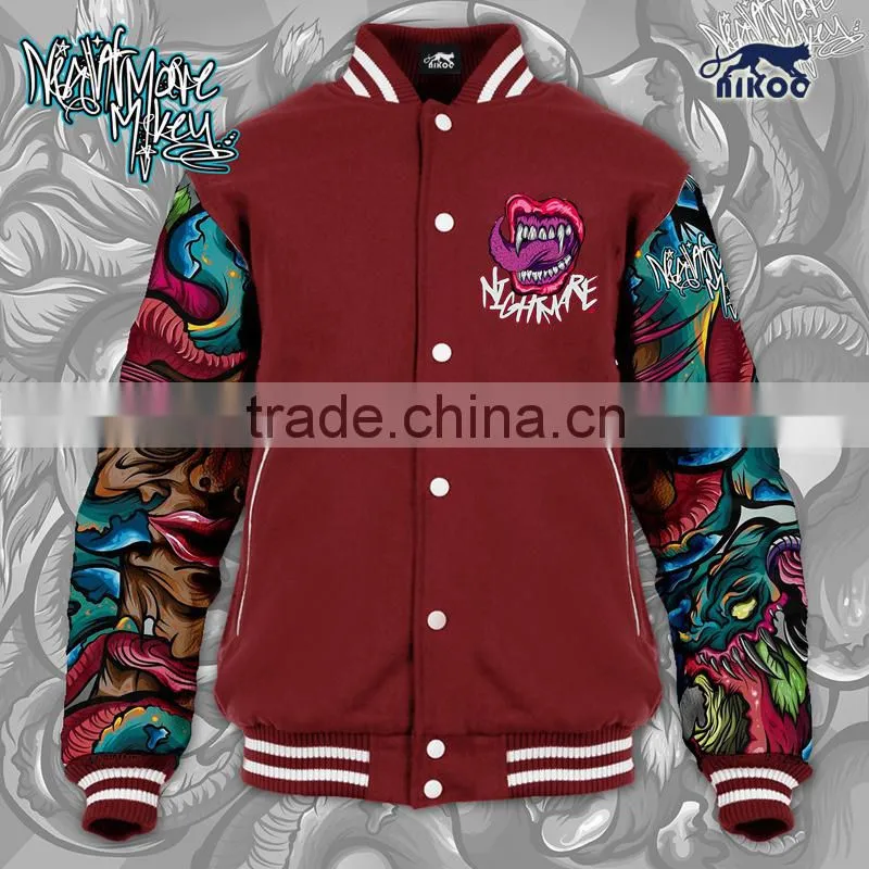 Newly Designed Baseball Jackets Sublimated for School Youngster