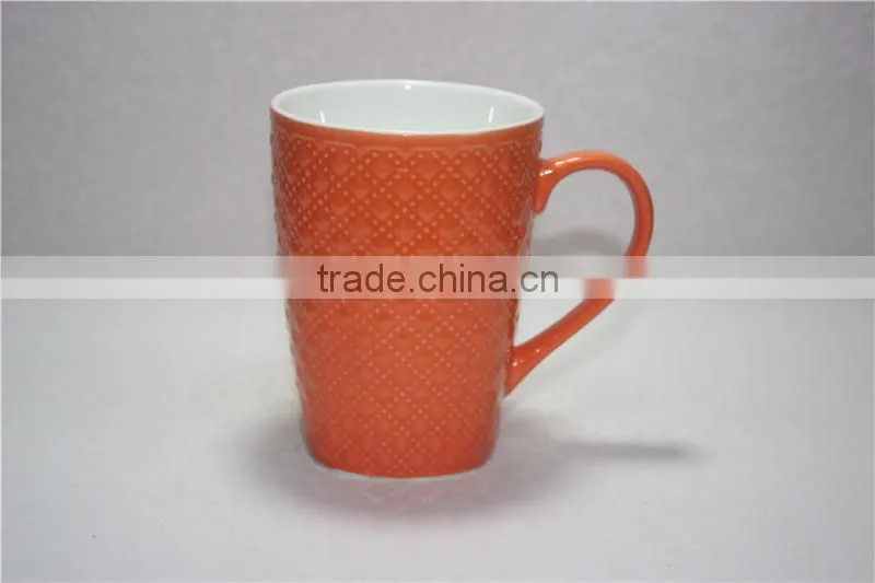 12oz glazed ceramic sublimation mug coffee cup with square bottom
