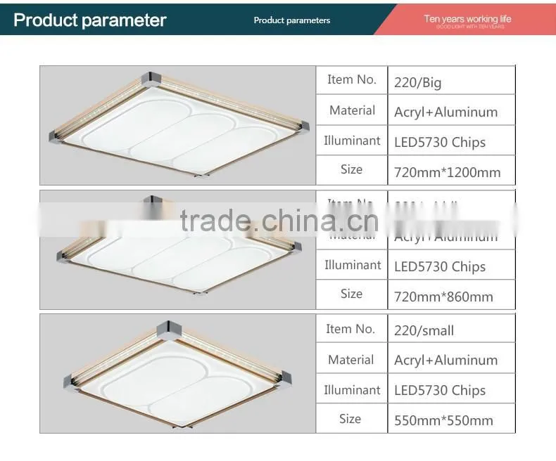 lighting ceiling lamp ceiling light Acrylic transparent cover