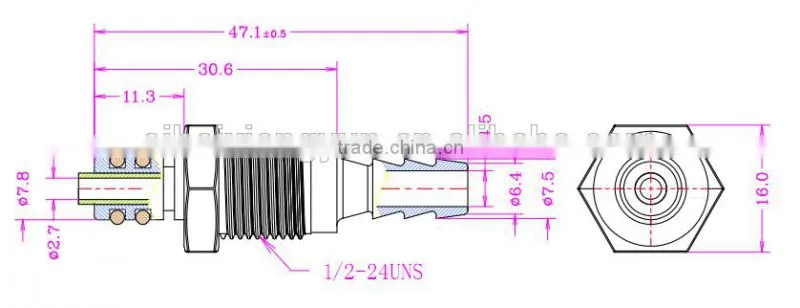 1/4" POM/EPDM Plastic disconnector IMD1604PH Male