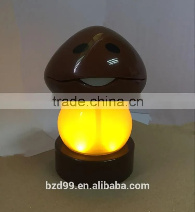 2016 New Original Design Push Control Battery Operated Mushroom Cartoon LED Bedside Table Lamp