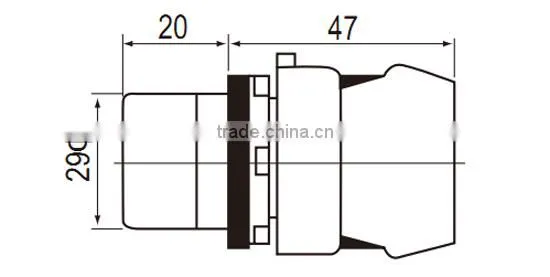 CNTD High Performance 380V/15A Waterproof Pushbotton Switch With Lamp C2PIF