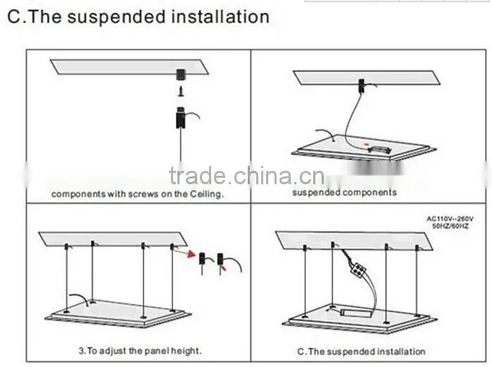 Super Slim High Brightness 36W 40W 48W 600x600 Square LED Panel Light