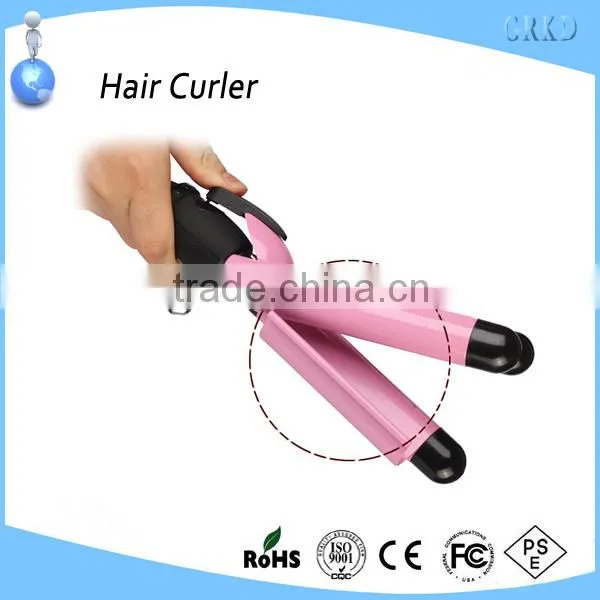 Automatic lcd round sponge hair curler